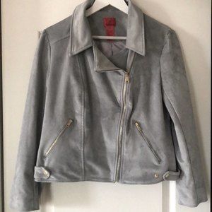V Cristina Faux Suede Gray Jacket